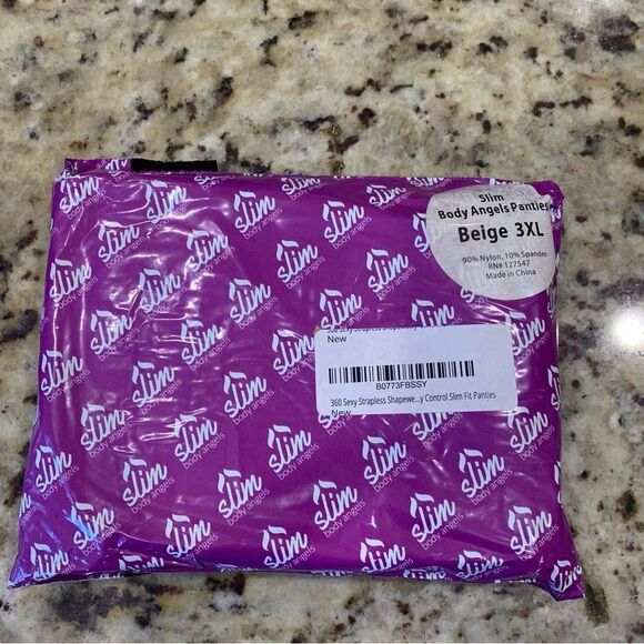 Slim Body Angels Size 3XL Plus Size High Waisted Shaper Panties Beige NEW - Picture 2 of 6